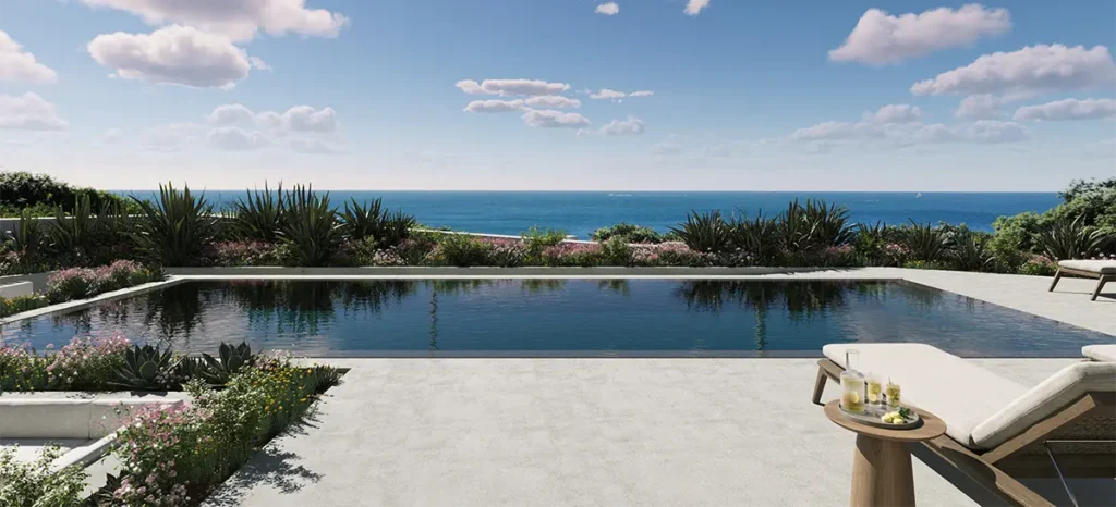 Villa swimming pool with sea view