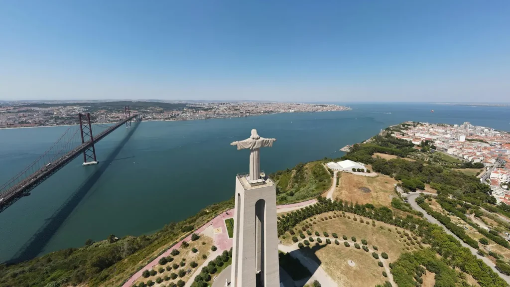 Cristo Rei and Lisbon skyline
