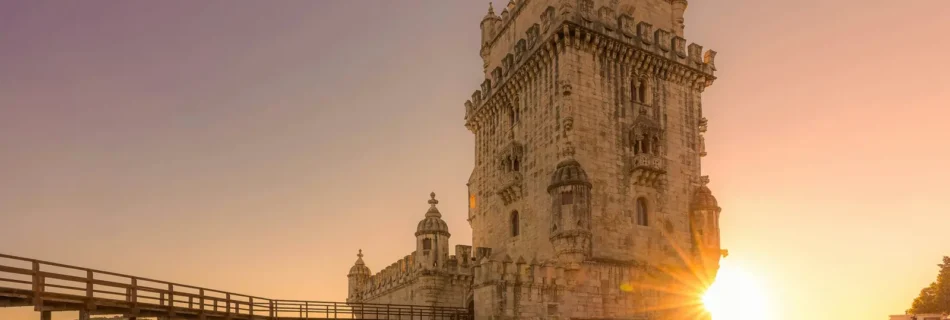 Belém Tower at sunset
