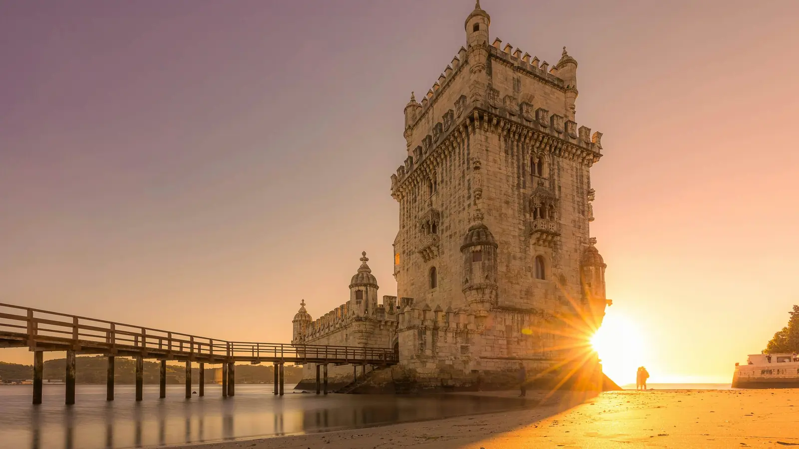 Belém Tower at sunset