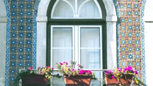 flowering balcony window
