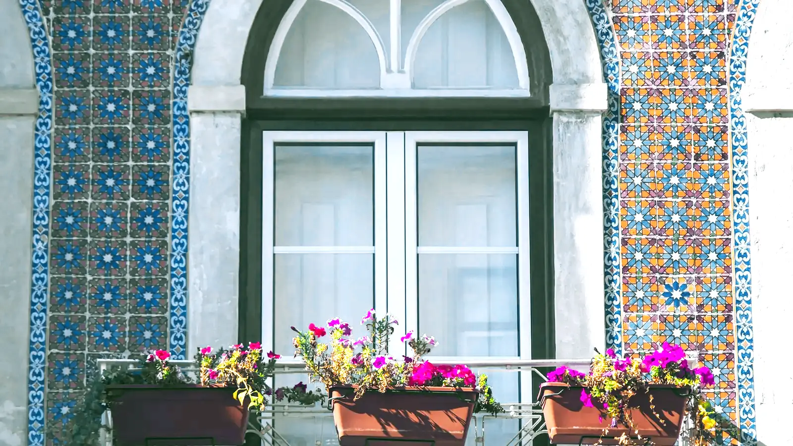 flowering balcony window