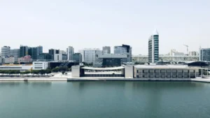 Lisbon waterfront skyline