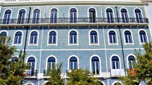 blue tiled Lisbon building