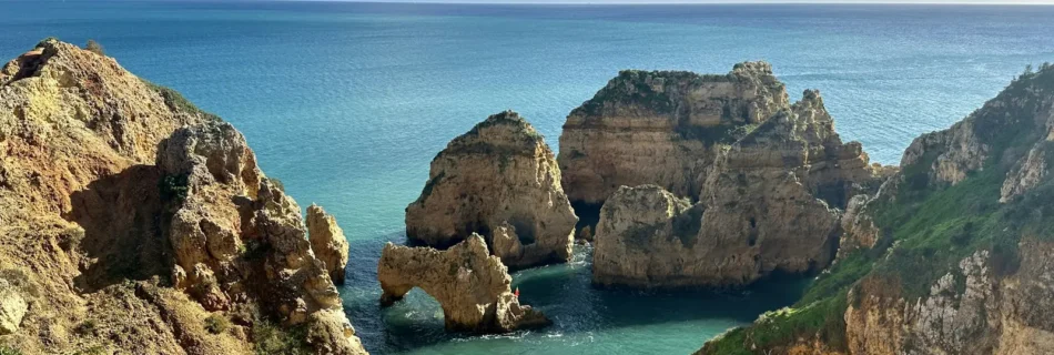 Algarve Cliffs Enclosing Turquoise Cove