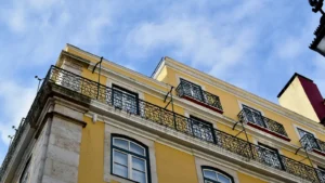 Yellow Lisbon Building Facade