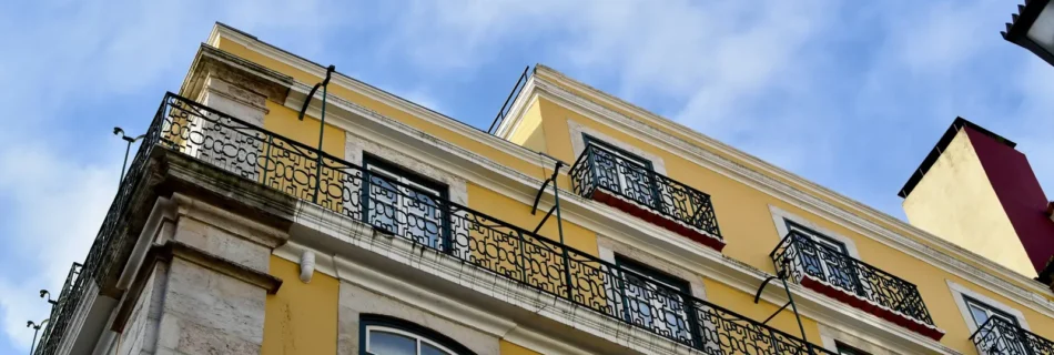 Yellow Lisbon Building Facade
