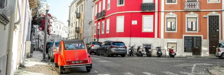 Colorful Lisbon Street Scene