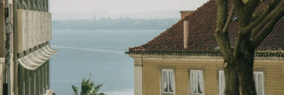 Lisbon sea view from balcony