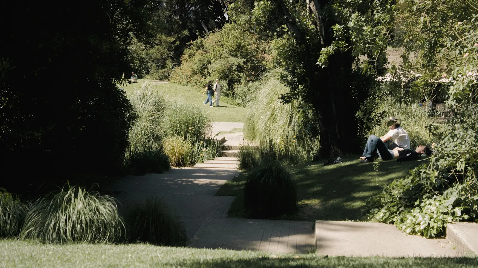 Rap 971 Featured People Lounging In Lush Garden