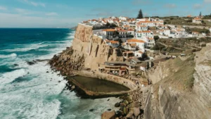 Cliffside Village By Ocean