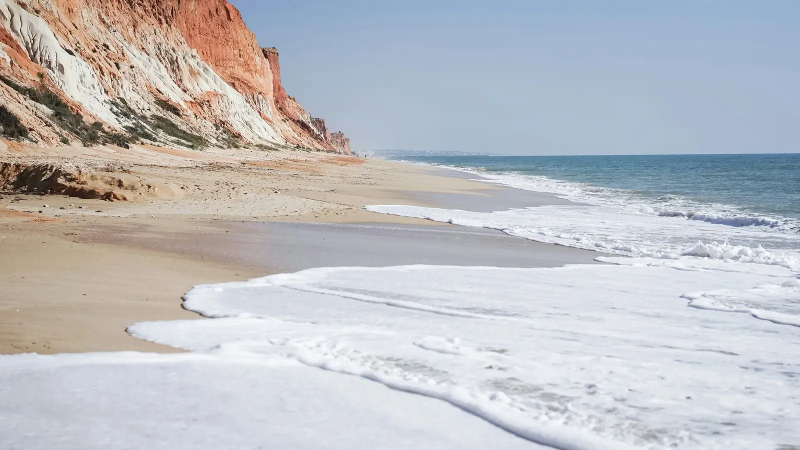 Red Cliff Beach in Portugal