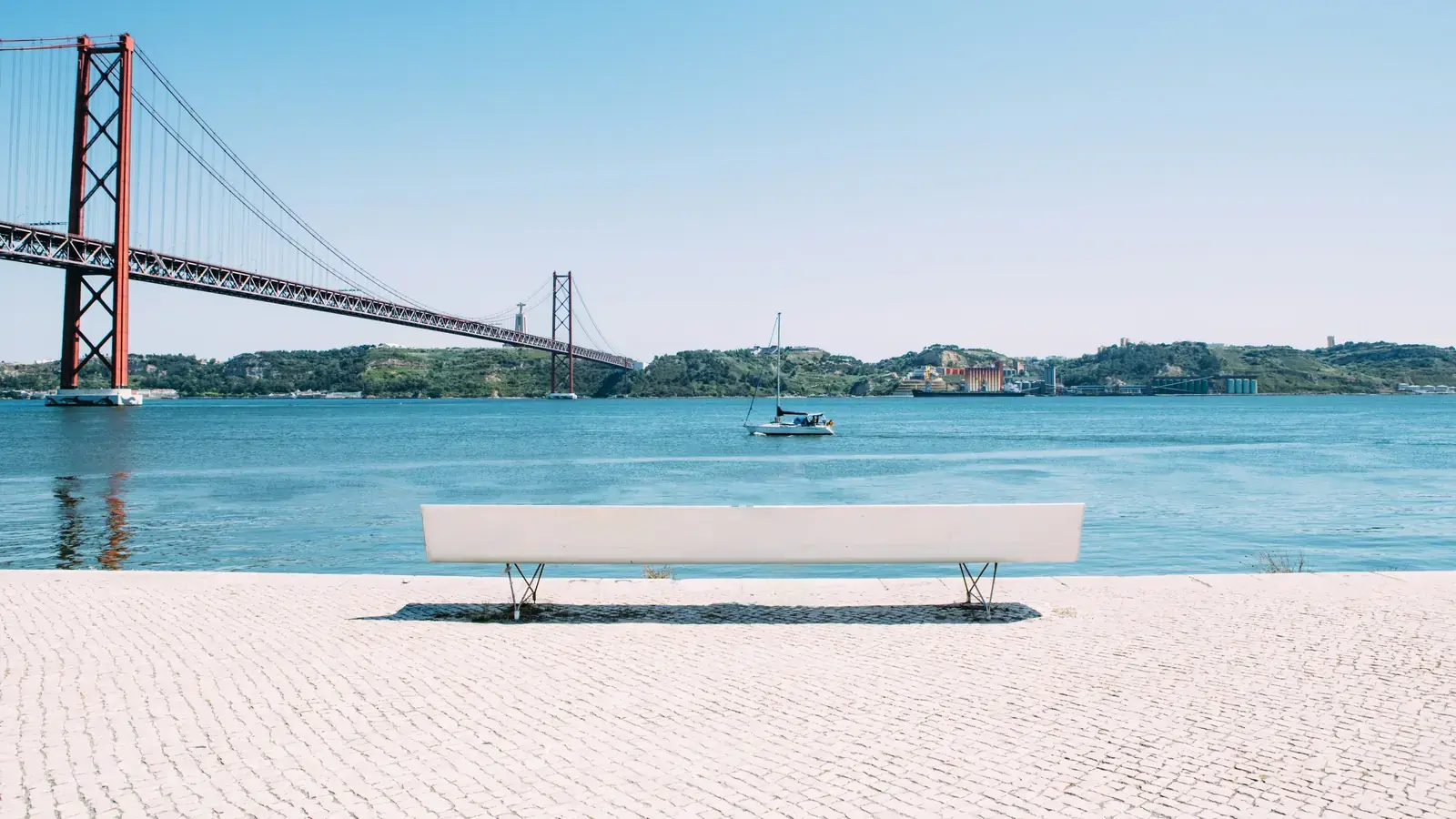 Lisbon Bridge and Tagus River